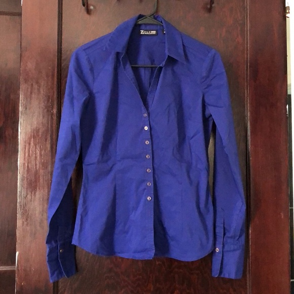 New York & Company Tops - Royal Blue Button Down Dress Shirt